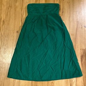 💚🌿Minimalist silk & cotton strapless dress from BR